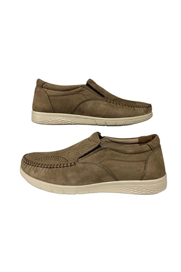 Genuine Leather Beige Casual Stylish Men's Shoes