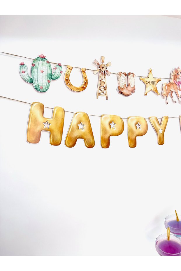 Cowgirl - Cowboy Girl Themed Figured Banner