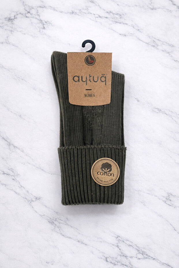 Cotton Double Layer Women's Ankle Socks; Stitch-Free; Winter; Sizes 36-40