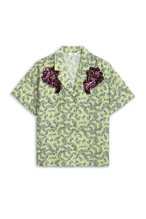 PAYET İŞLEMELİ GÖMLEK - 3