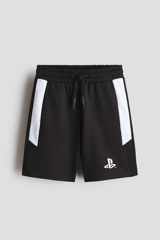 Baskılı Sweatshirt Şort - 1