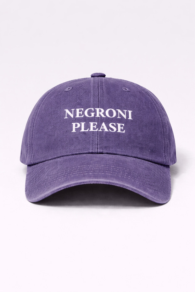 ''Negroni Please'' Embroidered Washable Cap