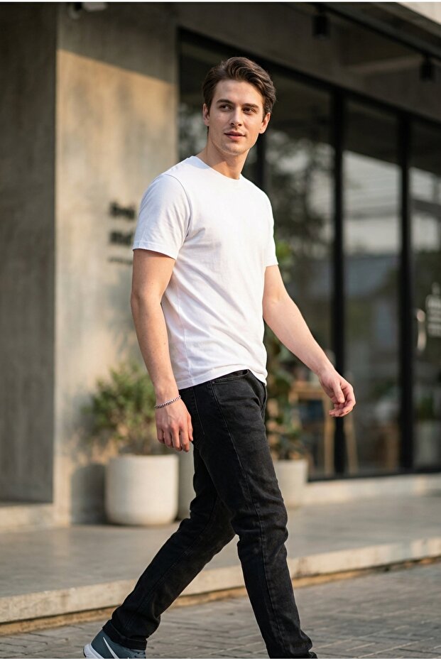 بنطلون جينز عادي للرجال - 4