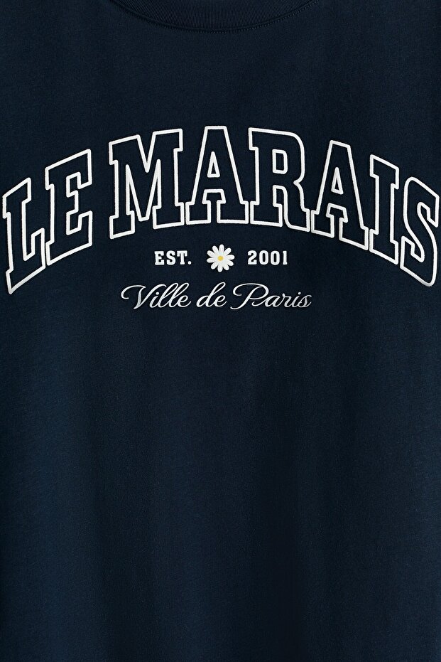 Pamuklu Oversize Tişört - 5