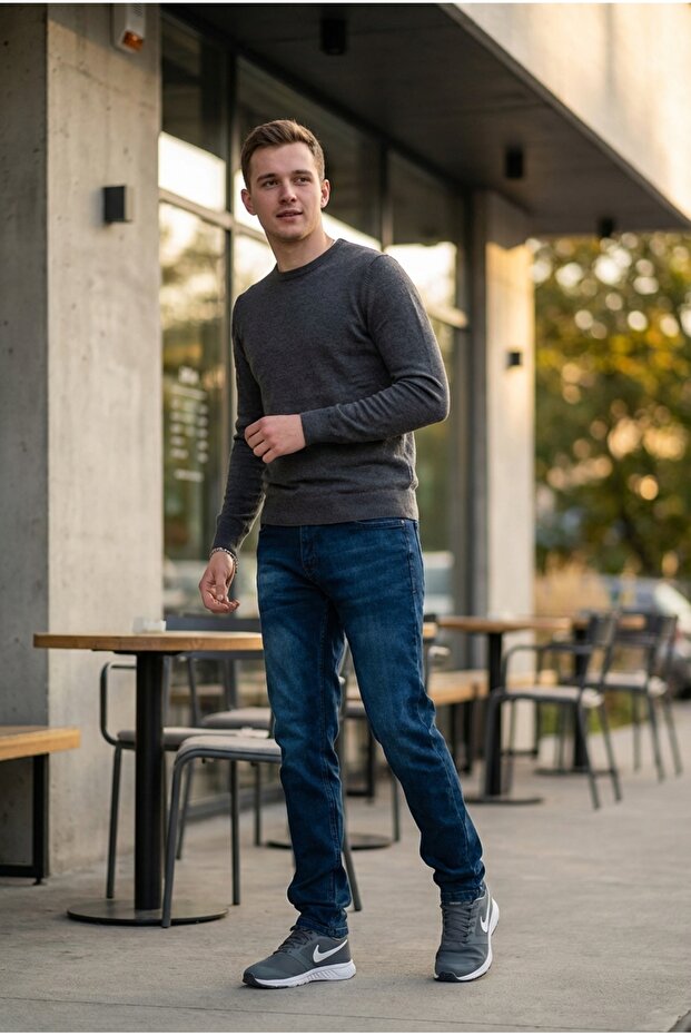 بنطلون جينز عادي للرجال - 1