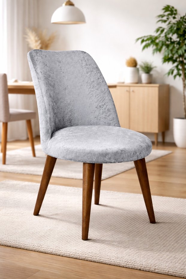 Washable, Stretch Fabric , Velvet Oval Chair Cover (1 Piece)