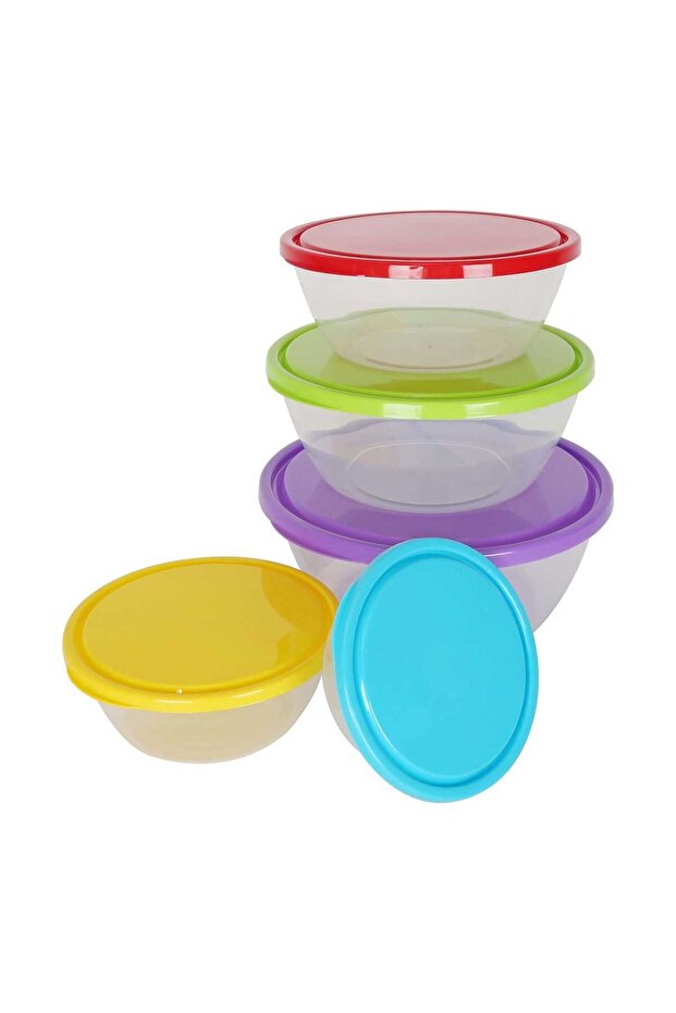 Plastic Food Storage Set, 5 pcs