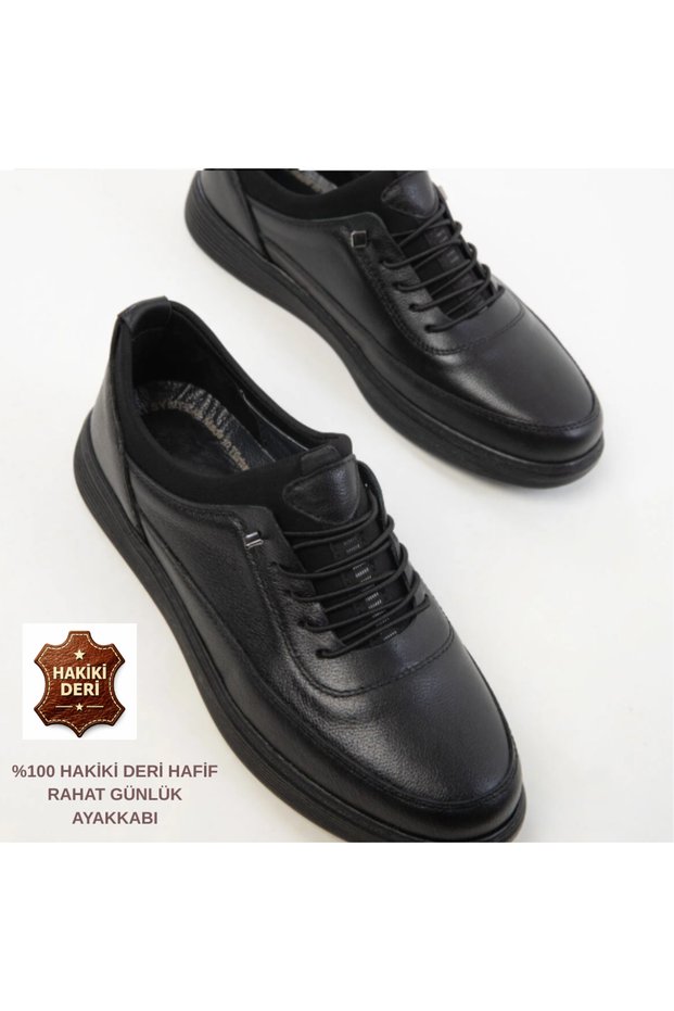 Fully Orthopedic Smart Lace-Up Genuine Leather Lightweight Casual Dad Shoes