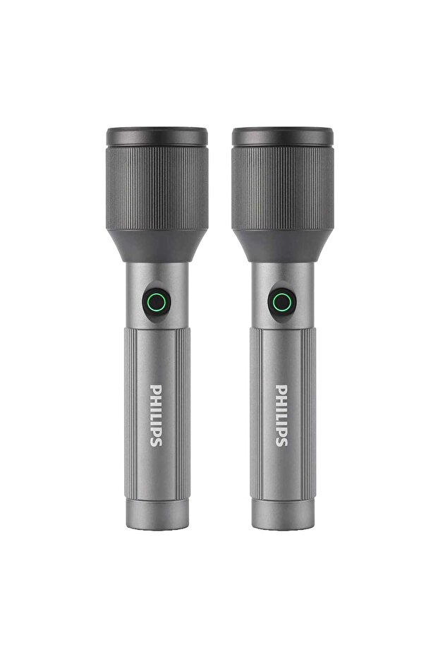 Aircraft Aluminium Alloy Zoom LED Rechargeable Flashlight, 1000 lumens, 2 pcs, SFL2142C2/56