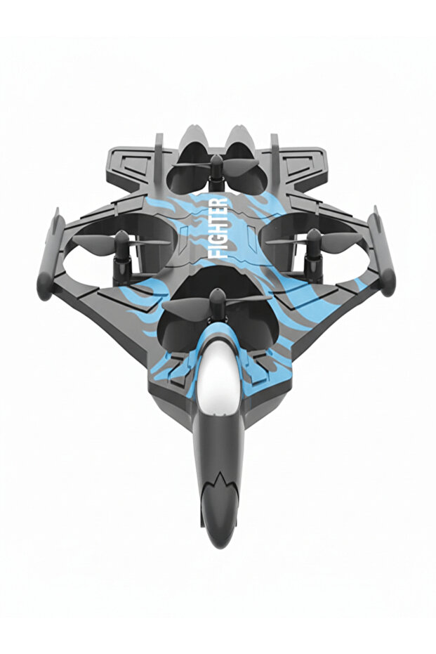 طائرة درون"Fighter Plane"بجهاز تحكم عن بعد،تصميم مقاتلة بمروحة رباعيةتجنب العوائق، دوران 360 درجة،