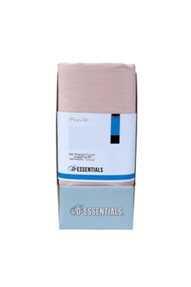 ملاءة سرير صلبة من D-Essentials مقاس 200×200 سم بلون الخوخ - 2