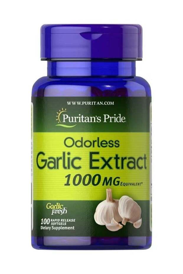 Puritan Odorless Garlic Extract, 1000mg, 100 Rapid Release Softgels