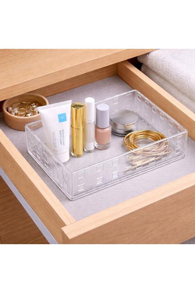 Transparent Acrylic Storage Organizer with Square Openings