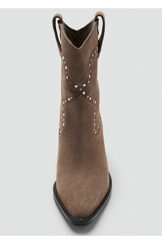 Zımbalı süet yarım bot - 5