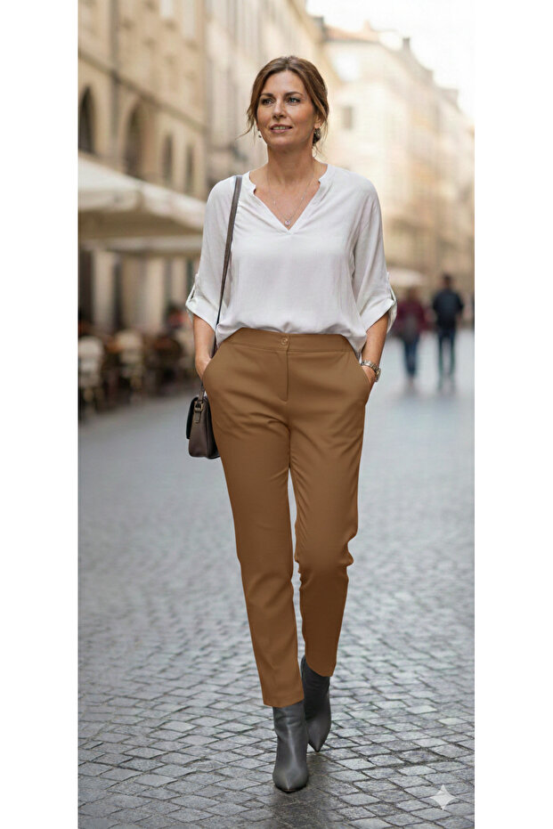 Pants with Elastic Sides - 1