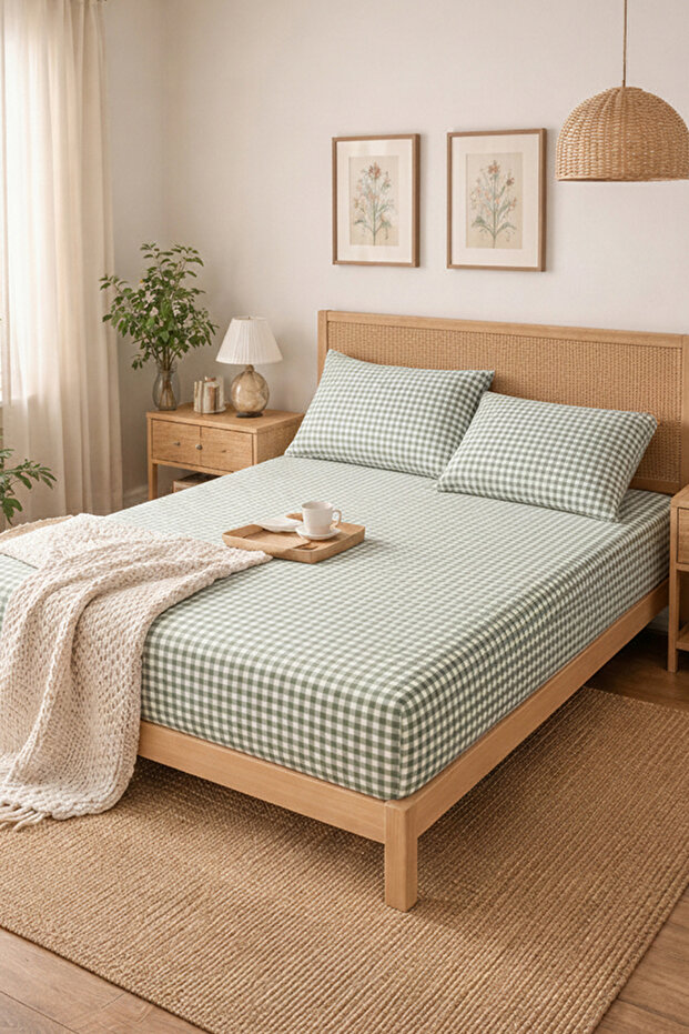 طقم بوتي كار منقوش ملاءة مطاطية - مقاس فردي/مزدوج/كبير الحجم - 1