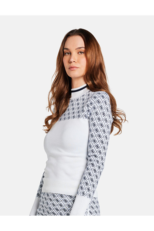 كنزة بشعار من مزيج الصوف - 3