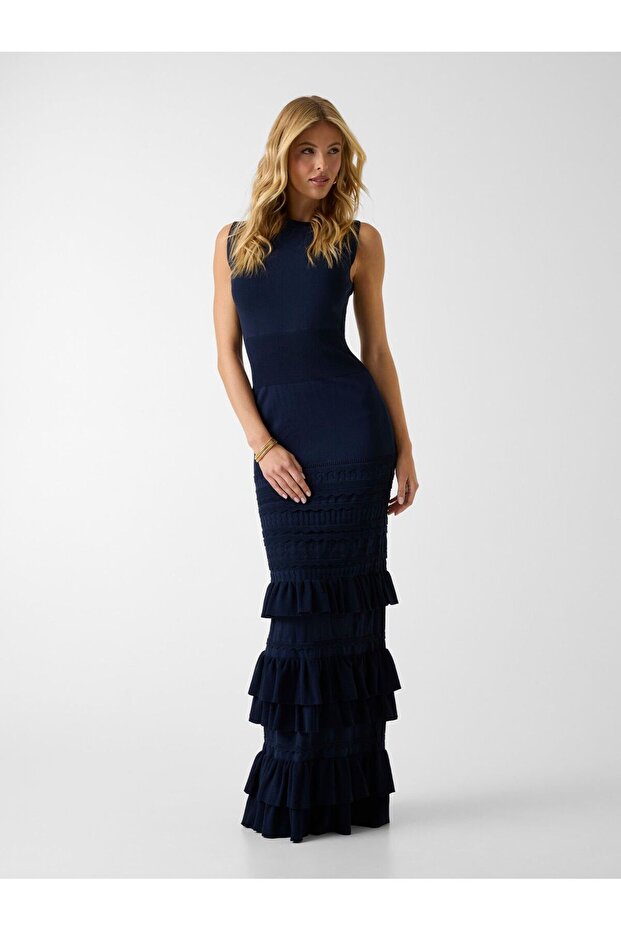 Marciano ruffle long dress