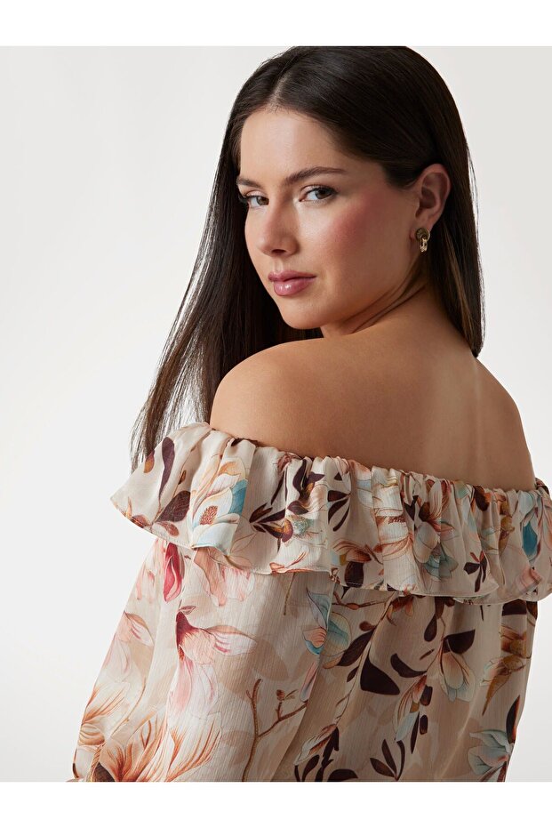 بلوزة شيفون مطبوع - 5