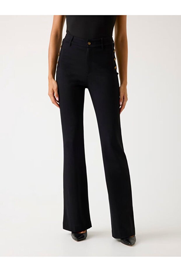 Flared high-rise pants - 1