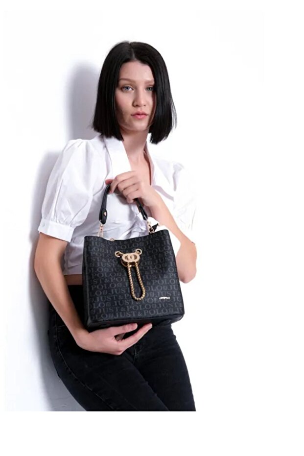 Women's Black Hand and Shoulder Bag
