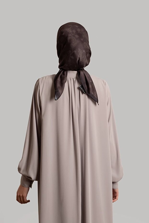 Larin Düğmeli Ferace - Silver - 6