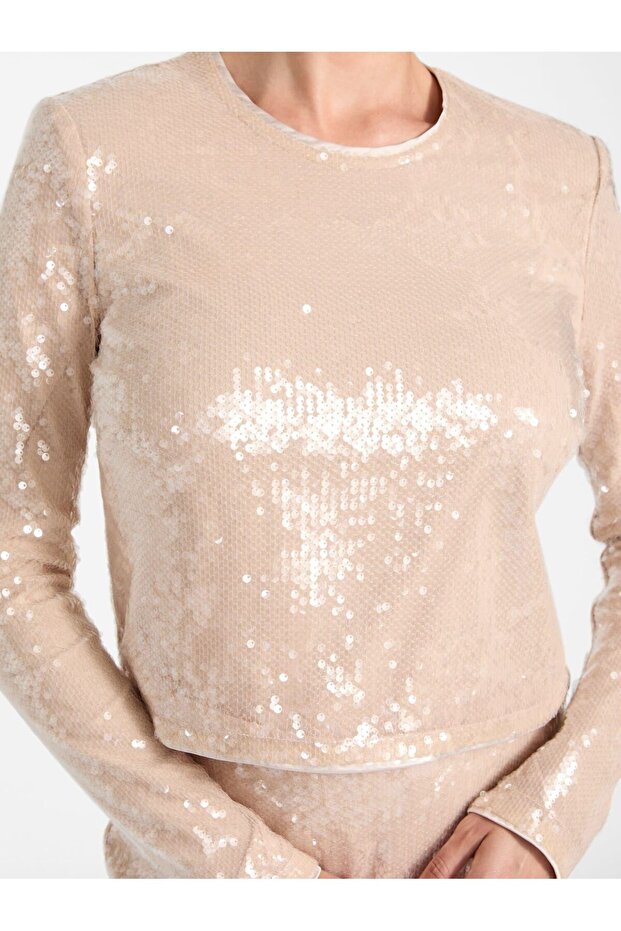 بلوزة مزينة بالترتر - 3