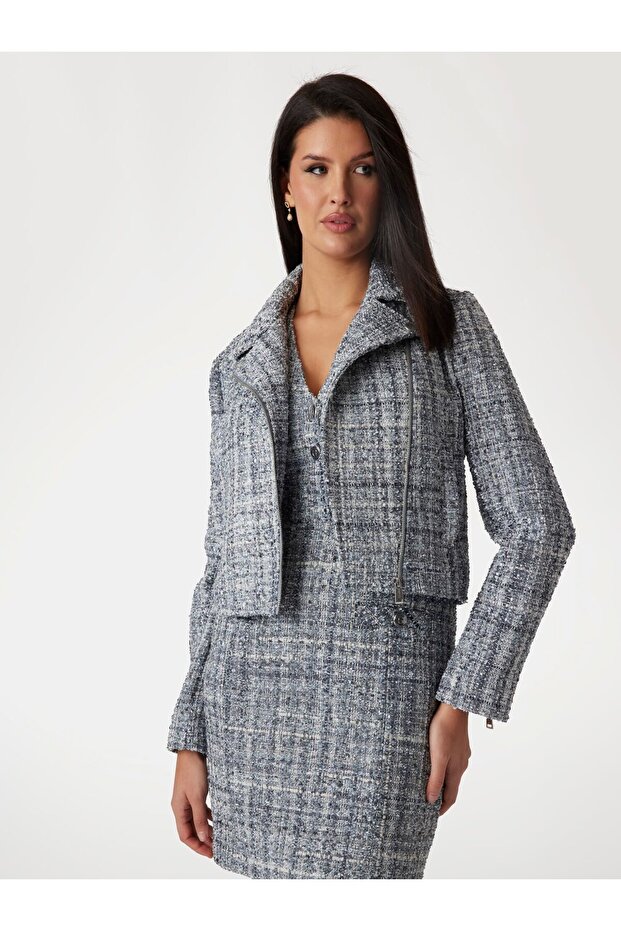 Tweed biker jacket - 5