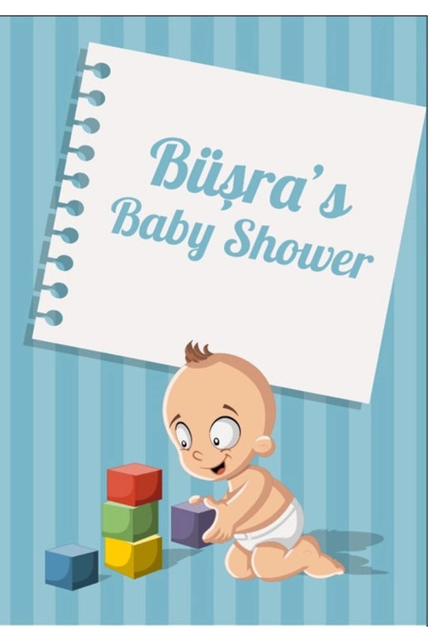 Pink Striped Baby Themed Baby Shower Banner 35X50 cm