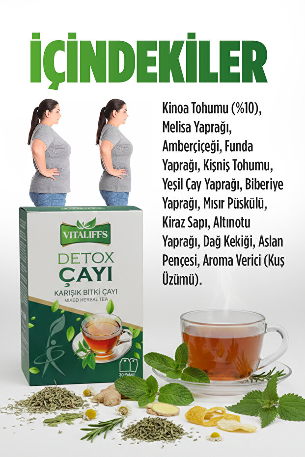 Kinoa Bitkisel Form Detox Çayı 5li Set - 2