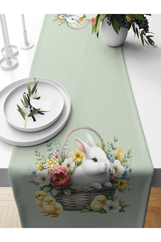 Spring Series 140X40 cm Digital Printed Runner (Spring Easter Easter) - 1