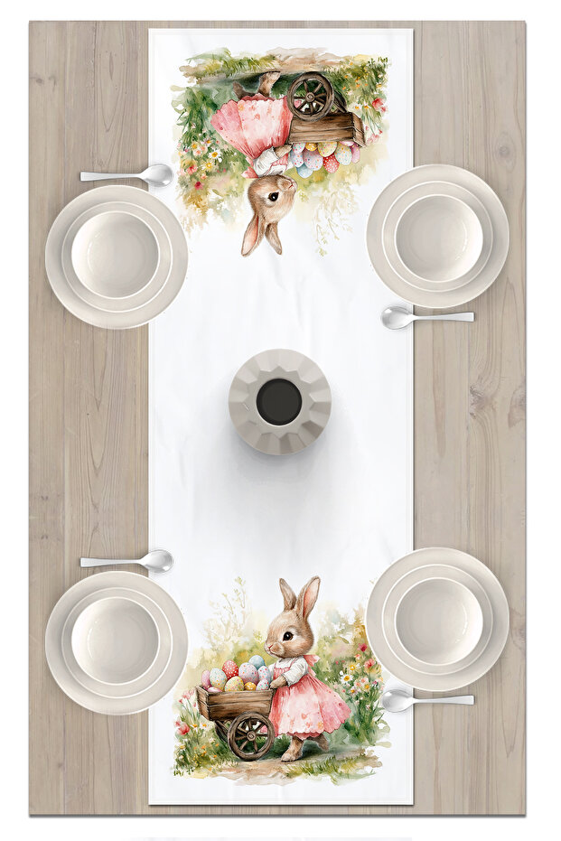 Spring Series 140X40 cm Digital Printed Runner (Spring Easter Easter) - 2