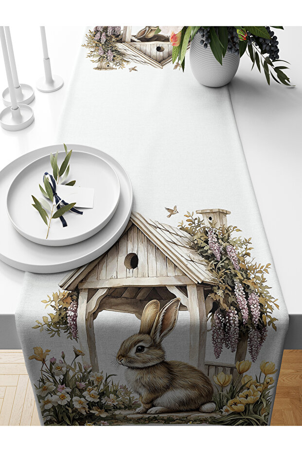 Spring Series 140X40 cm Digital Printed Runner (Spring Easter Easter) - 1