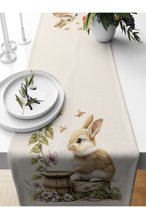 Spring Series 140X40 cm Digital Printed Runner (Spring Easter Easter) - 1