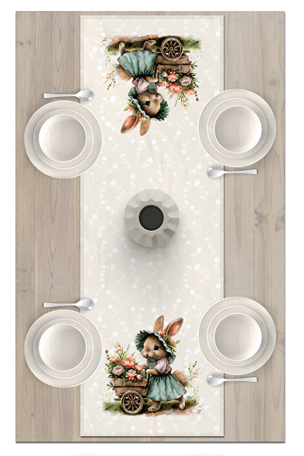 Spring Series 140X40 cm Digital Printed Runner (Spring Easter Easter) - 2