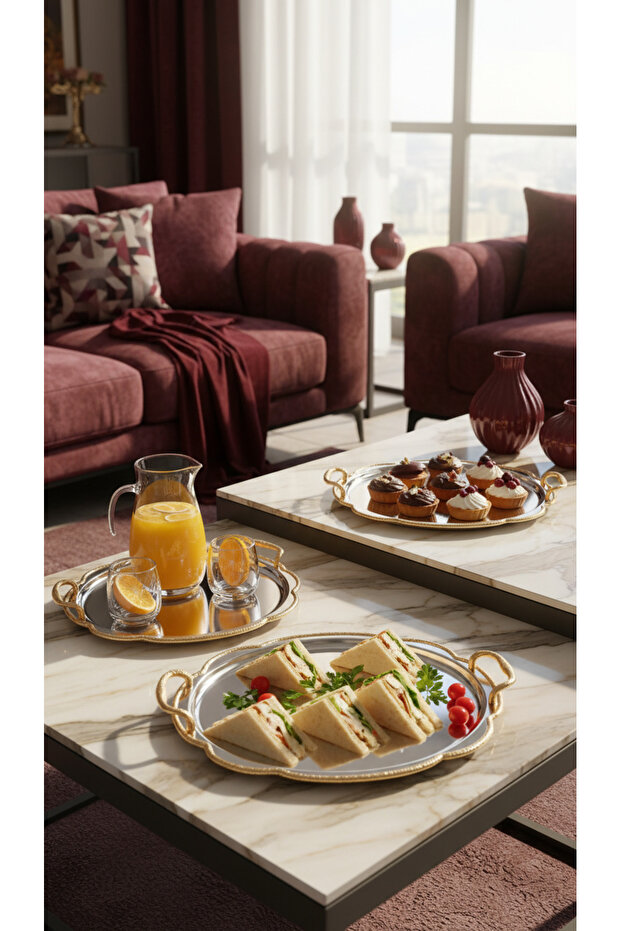 Multi-purpose serving tray set - 5