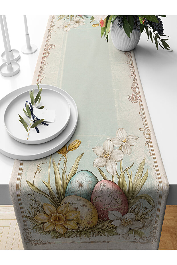Spring Series 140X40 cm Digital Printed Runner (Spring Easter Easter) - 1