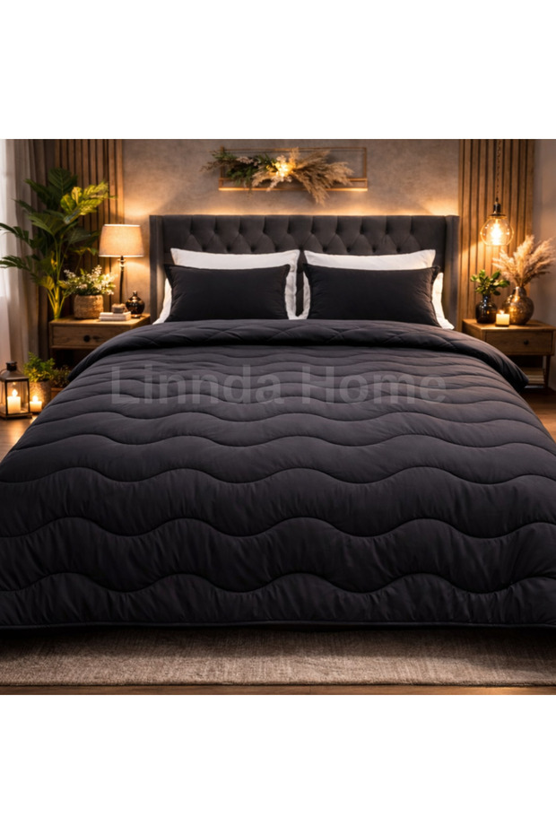 100% Merinos Black Wool Quilt Single Size – Four Seasons, Sweat-Free Natural Wool Filling