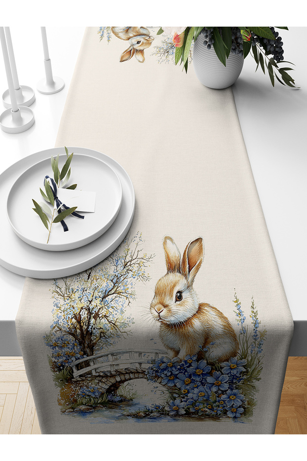 Spring Series 140X40 cm Digital Printed Runner (Spring Easter Easter) - 1