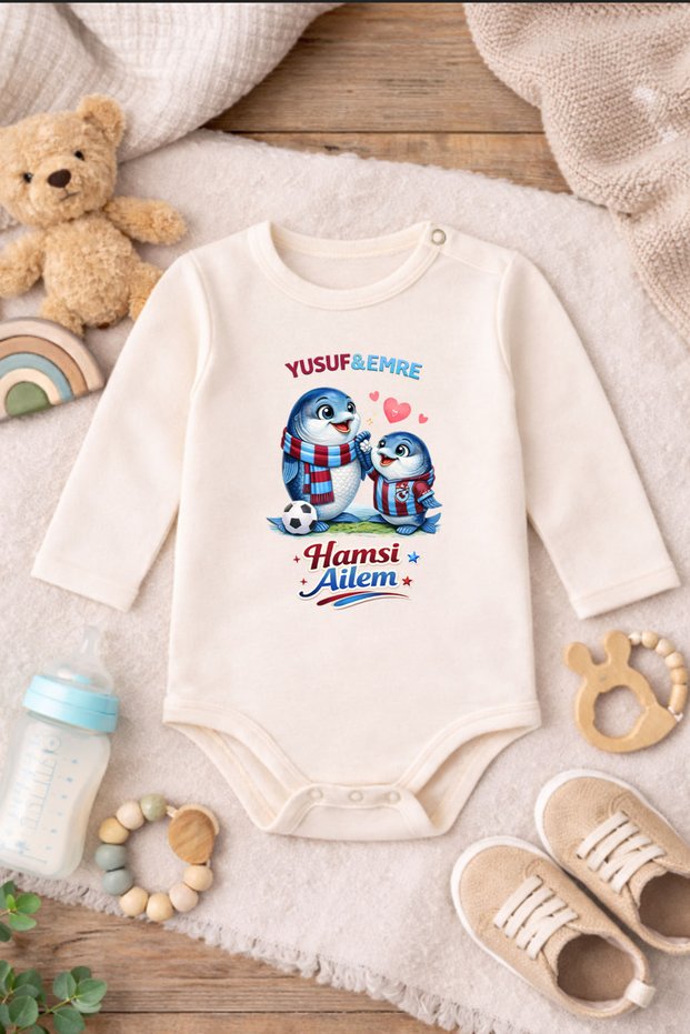 Baby Bodysuit with Funny Writing "My Black Sea Family" Printed 100% Cotton Bodysuit (Newborn & Baby)