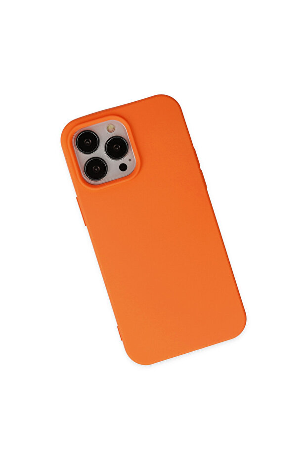 حافظة آيفون 14 برو + مجموعة واقي شاشة مضاد للكهرباء الساكنة - برتقالي - 3