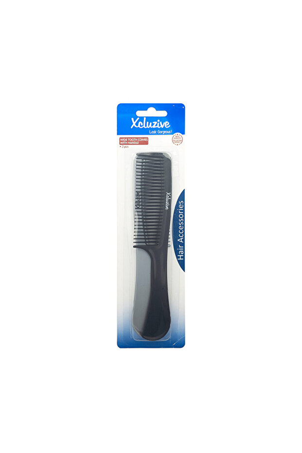 Wide Tooth Combs with Handle 2 Pcs