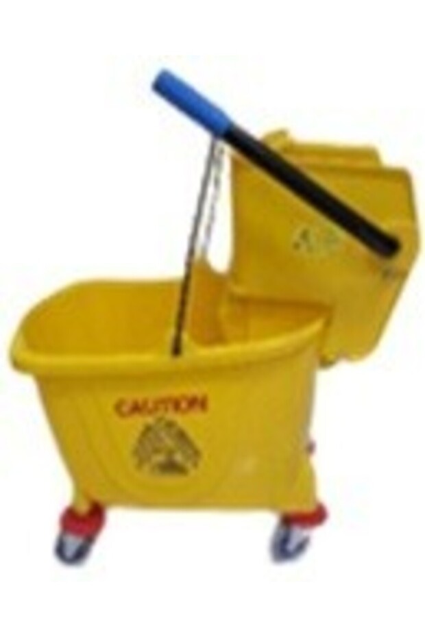 Plastic Single Mop Bucket Trolley, 32 Liter Capacity