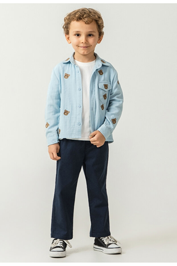 طقم مكون من 3 قطع للأولاد بتصميم دب لطيف - 1