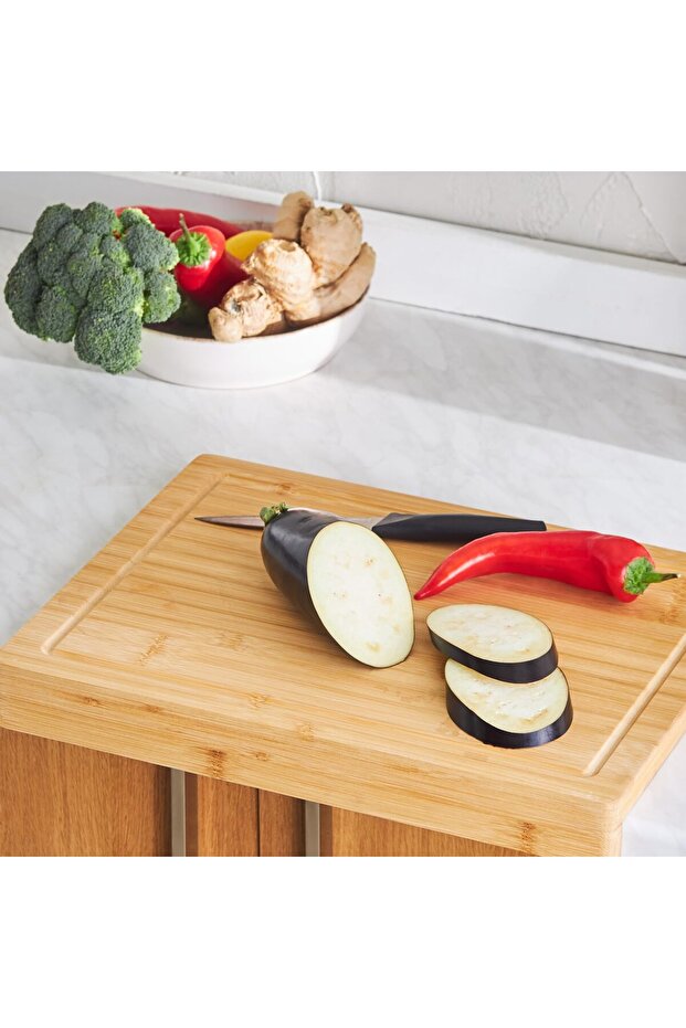 Sapphire Bamboo Edged Cutting Board 45*38cm Countertop Accessory, Dough Rolling Board, Cutting Board