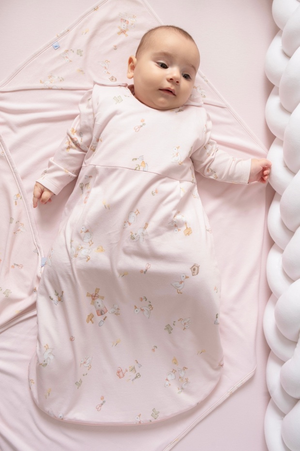 Modal Cotton Newborn Spring Sleeveless Sleeping Bag 1.0 Tog L Farmyard 0-6 Months