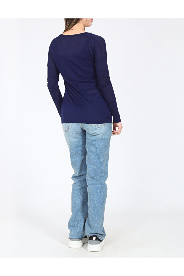 Blouse, Navy blue - 2