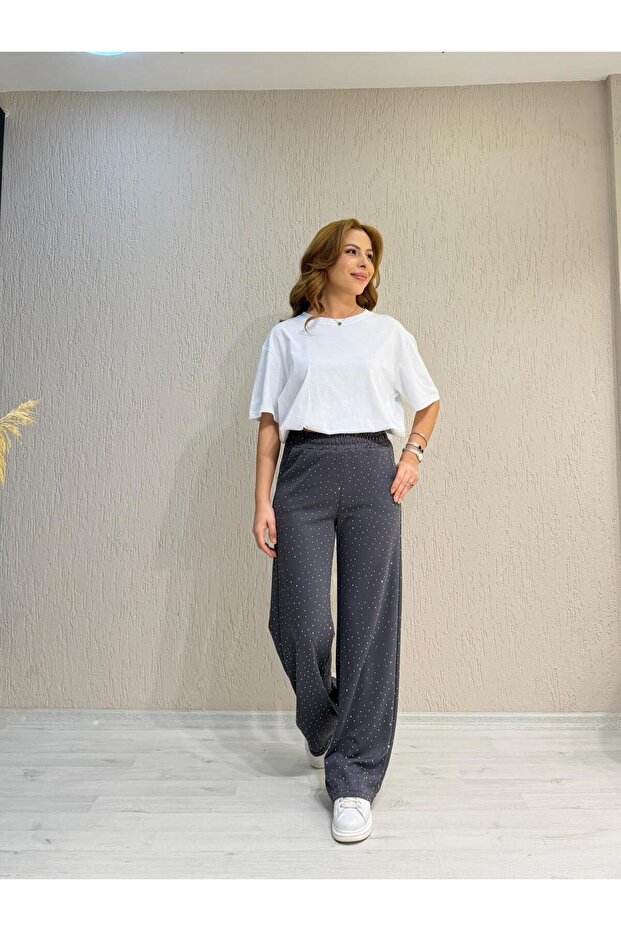 Modal Textured Stone Pants - 1