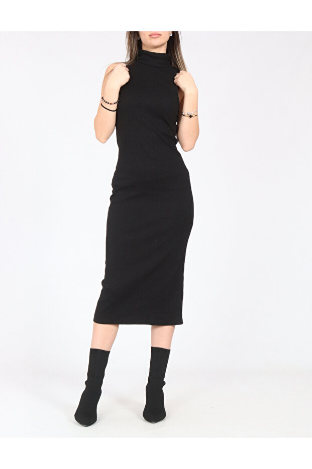 Rochie medie, Negru - 2
