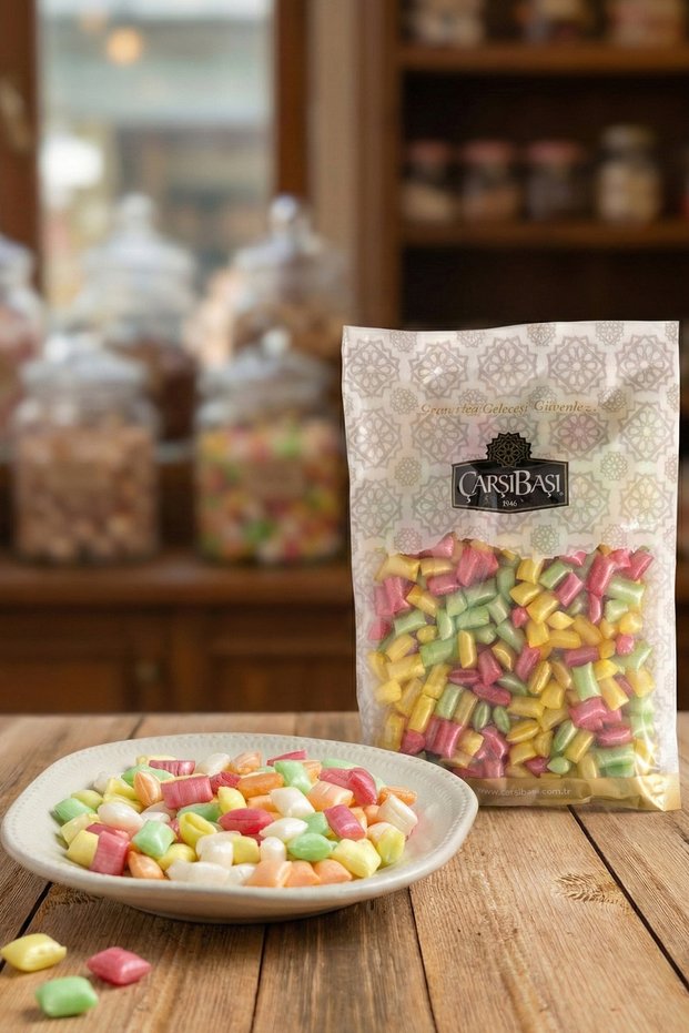 Colored Mint Rock Candy 400 Grams